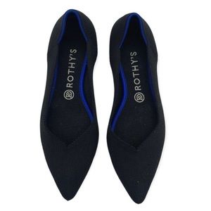 Rothy's The Point Flats Solid Black Pointed Toe Knit Loafers
